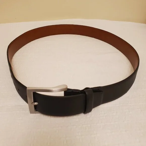 Van Heusen Mens Black Textured Synthetic Casual Dress Belt - 43” - Picture 4 of 11